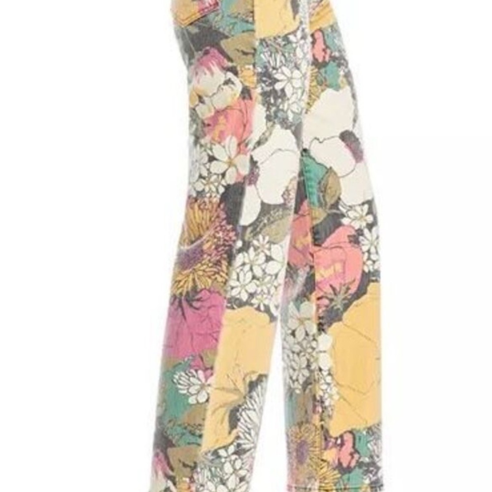 MOTHER Multicolor Floral Wide Leg Pants